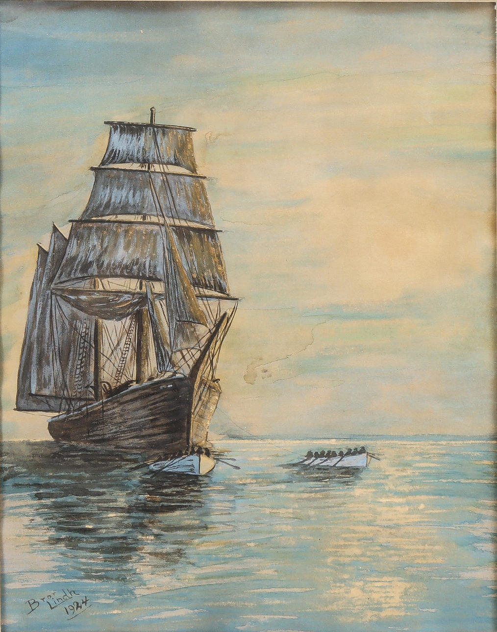 BROR LINDH. Skepp på havet.