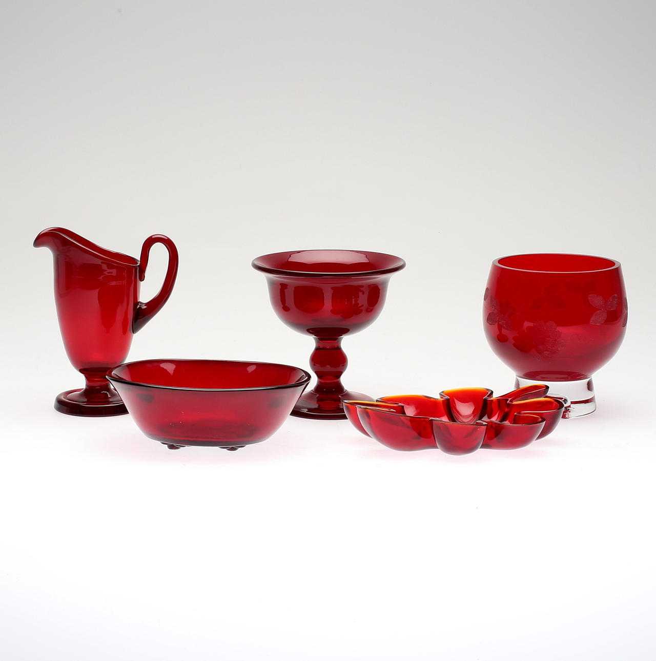 GLASFÖREMÅL, 5 st, Reijmyre.