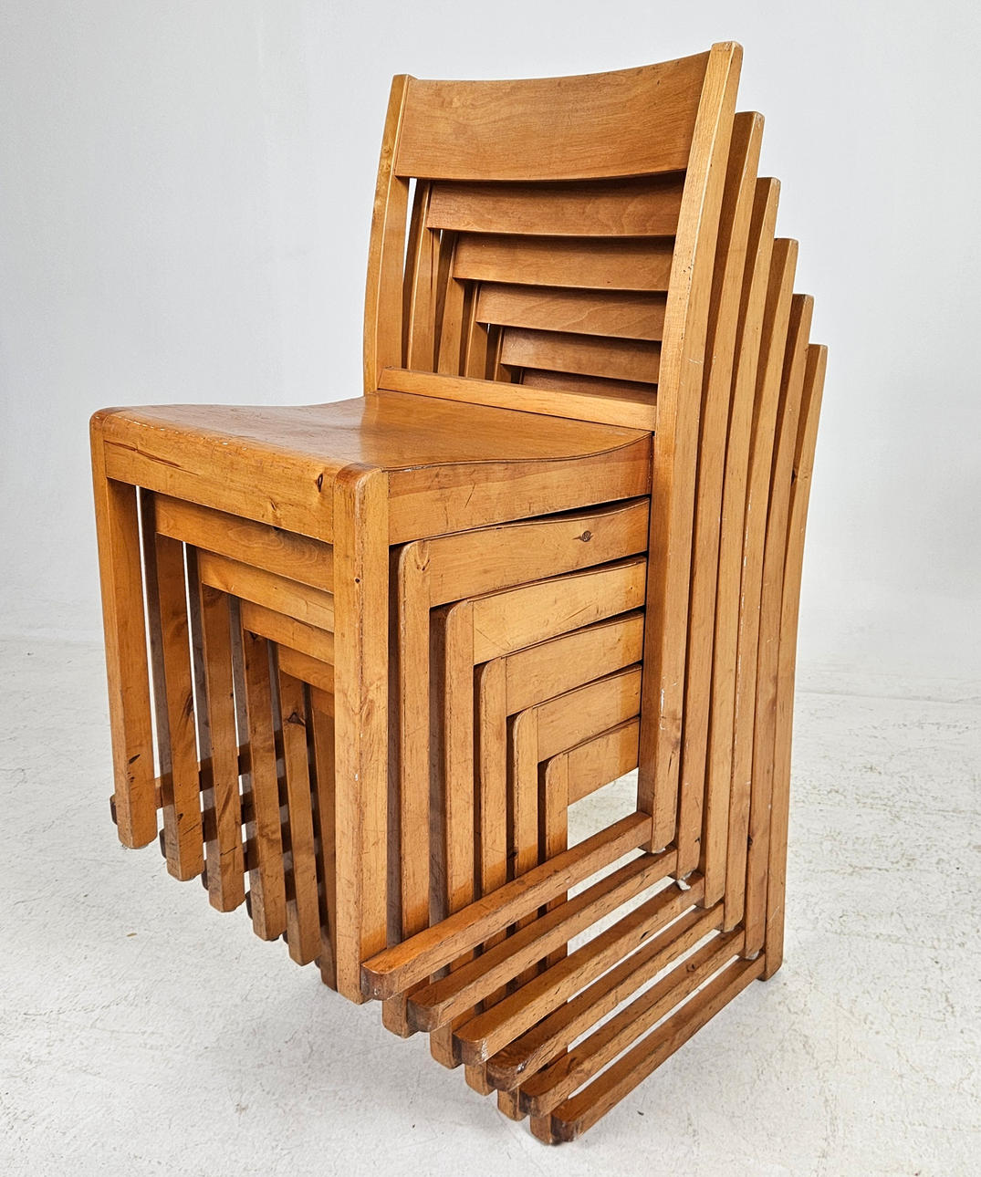 SVEN  MARKELIUS. Stolar, 6 st, "Orkesterstolen".