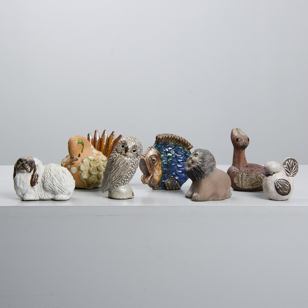 FIGURINER, 7 st, stengods, bl.a. Bengt Wall & Göran Andersson.