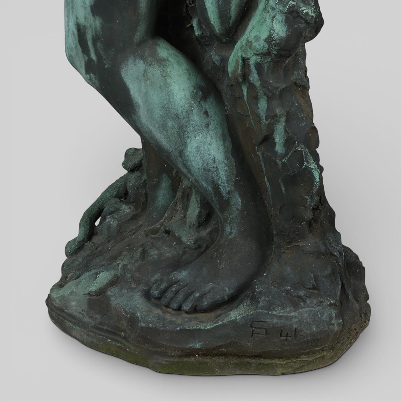 SVEND RATHSACK (1885-1941). “Eve with the serpent”, large sculpture of ...
