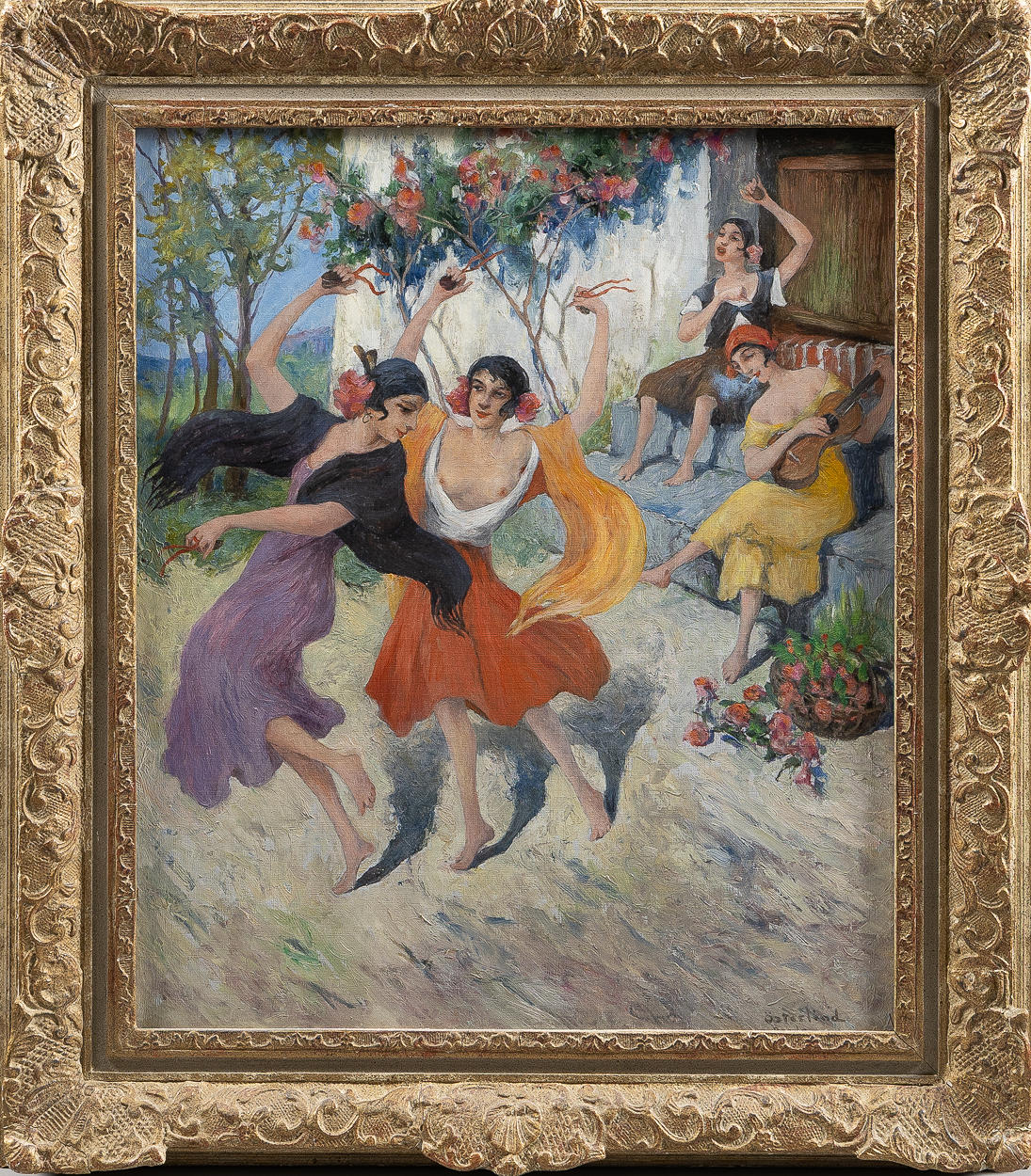 ALLAN ÖSTERLIND. “Dancing Spaniards”, Oil on canvas.