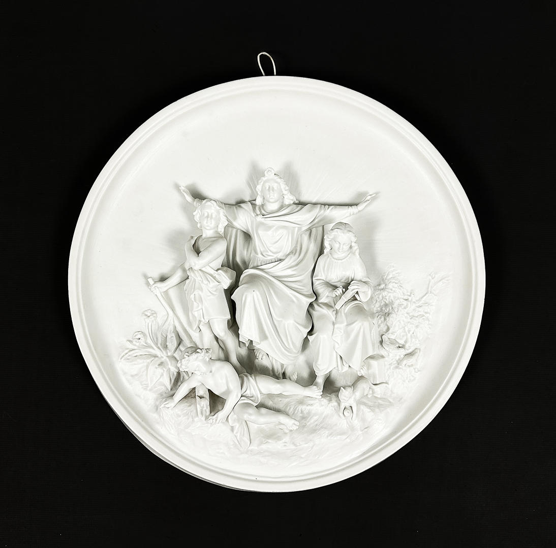 A 20th century porcelain wall relief.