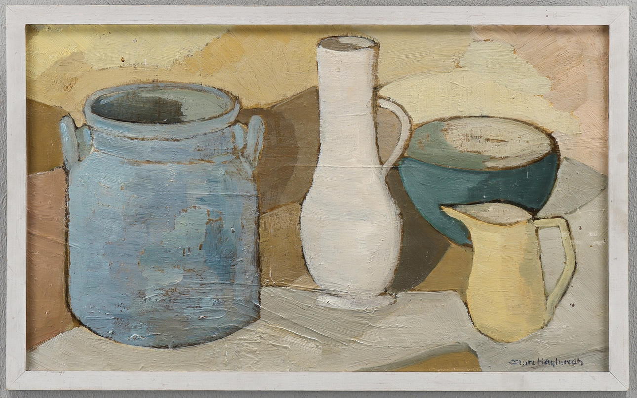 STURE HAGLUNDH. Stilleben med krus.
