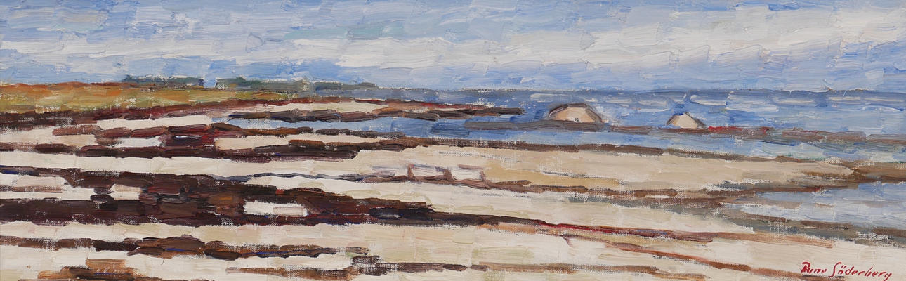 RUNE SÖDERBERG. Ölandsstrand, oil on panel, signed Rune Söderberg.