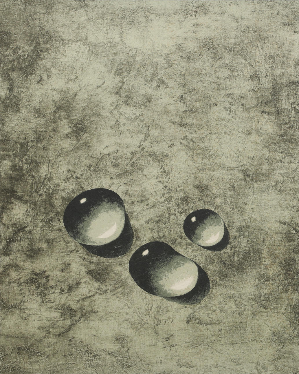 JOHANNES OLSSON. Vattendroppar, färglitografi, signerad och numrerad 246/250.