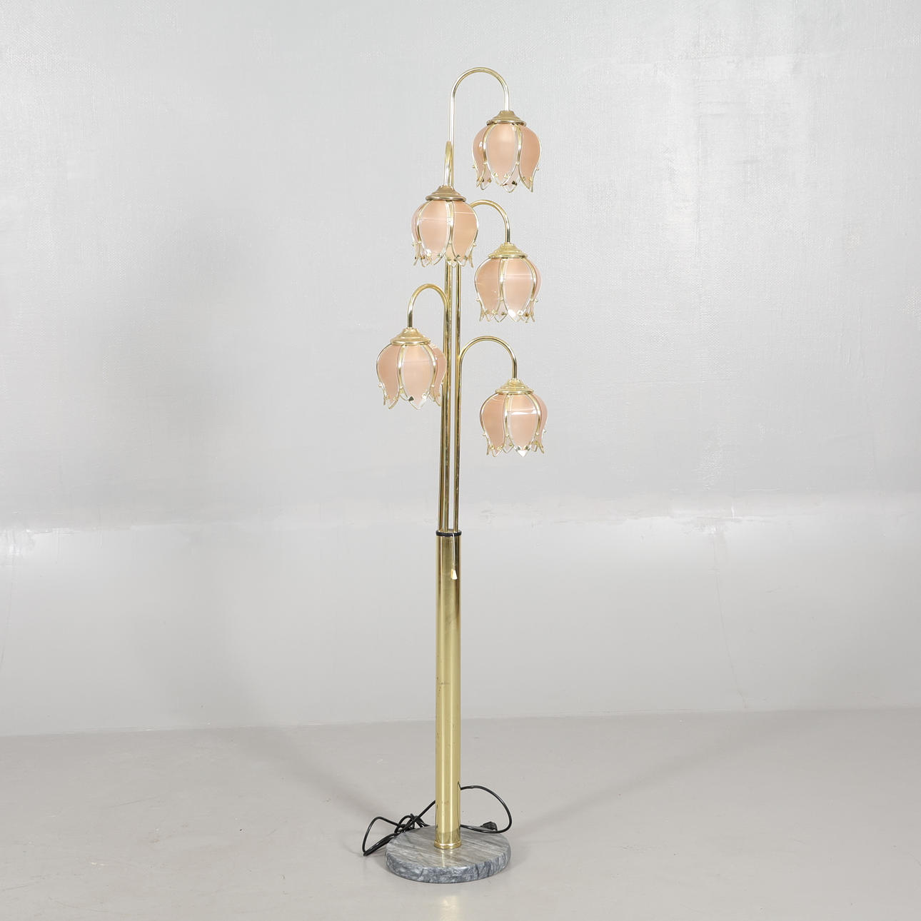 GOLVLAMPA metall/ glas.