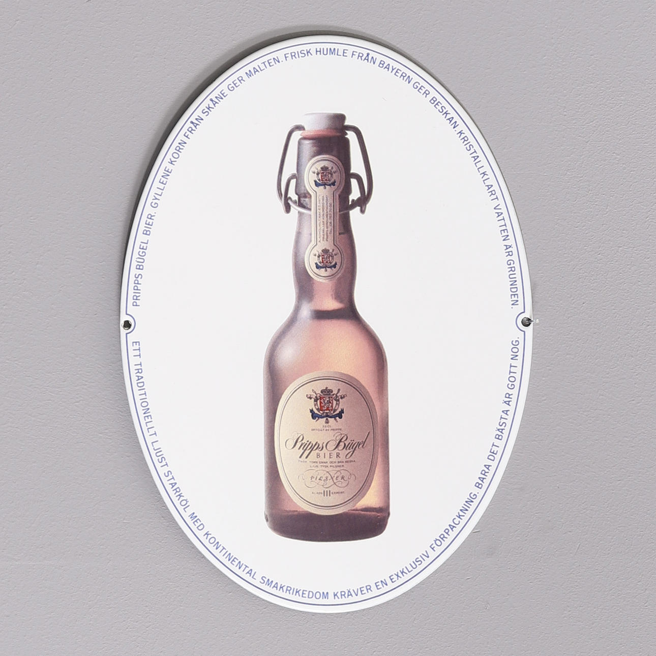 PRIPPS BÜGEL BIER, lithographic sheet. 1980s.