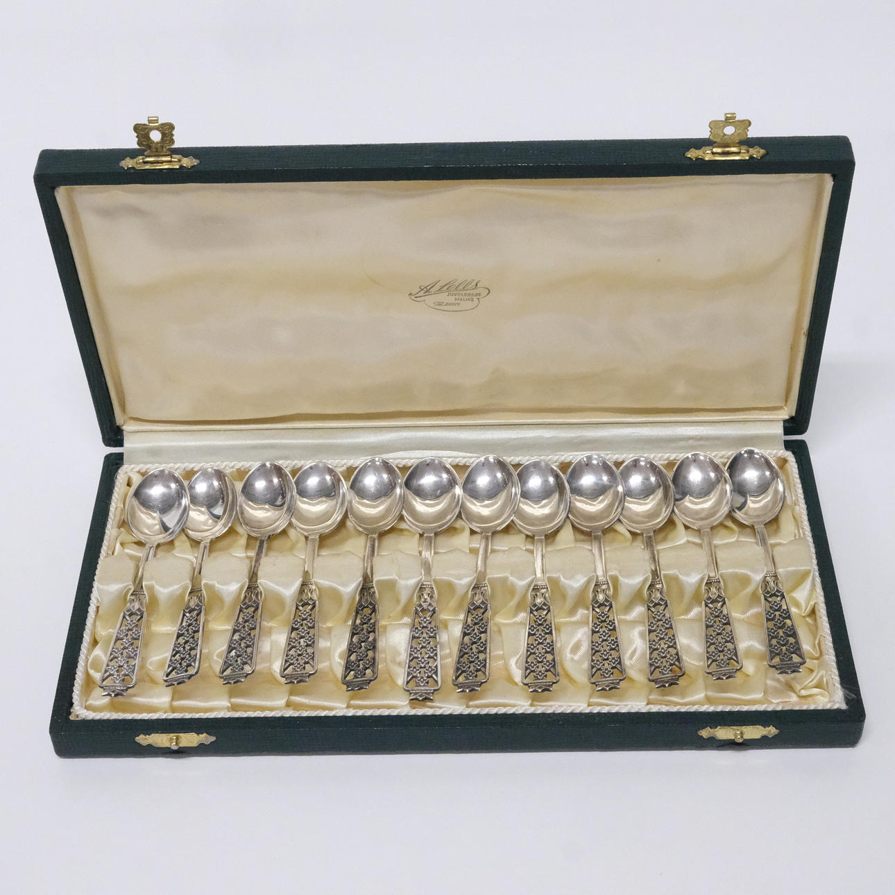 COFFEE SPOONS, “PRINCESS”, SILVER, 12 PIECES.