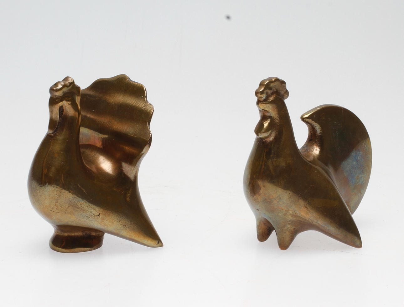 ÅRSFÅGLAR, 2 st, mässing, 1976.