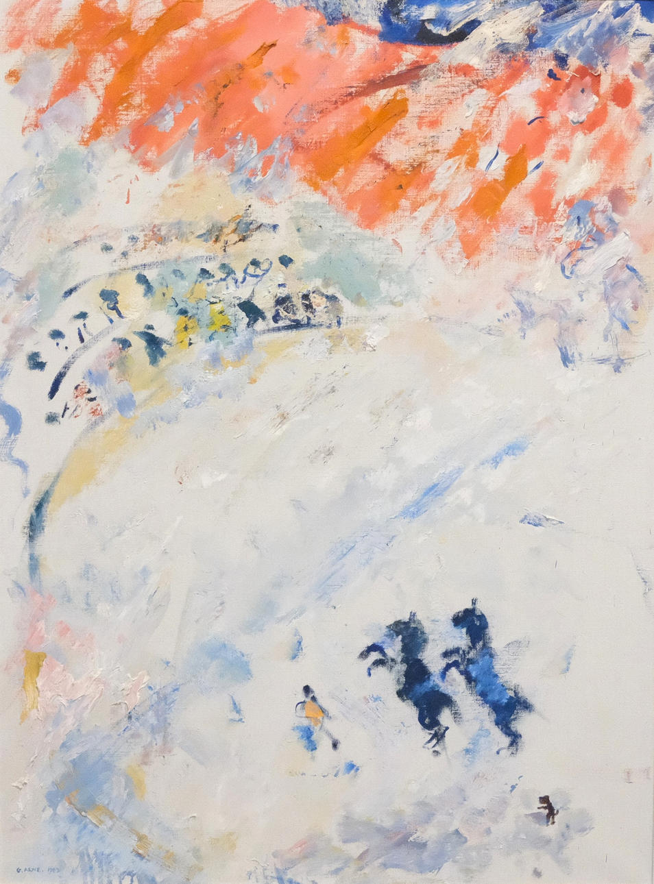 GUSTAV ARNE. “CIRCUS”, OIL ON CANVAS.