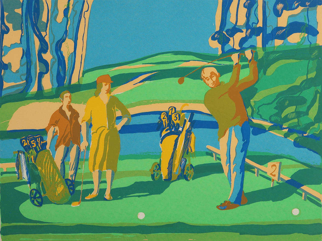 IVAR MORSING. GOLFERS.