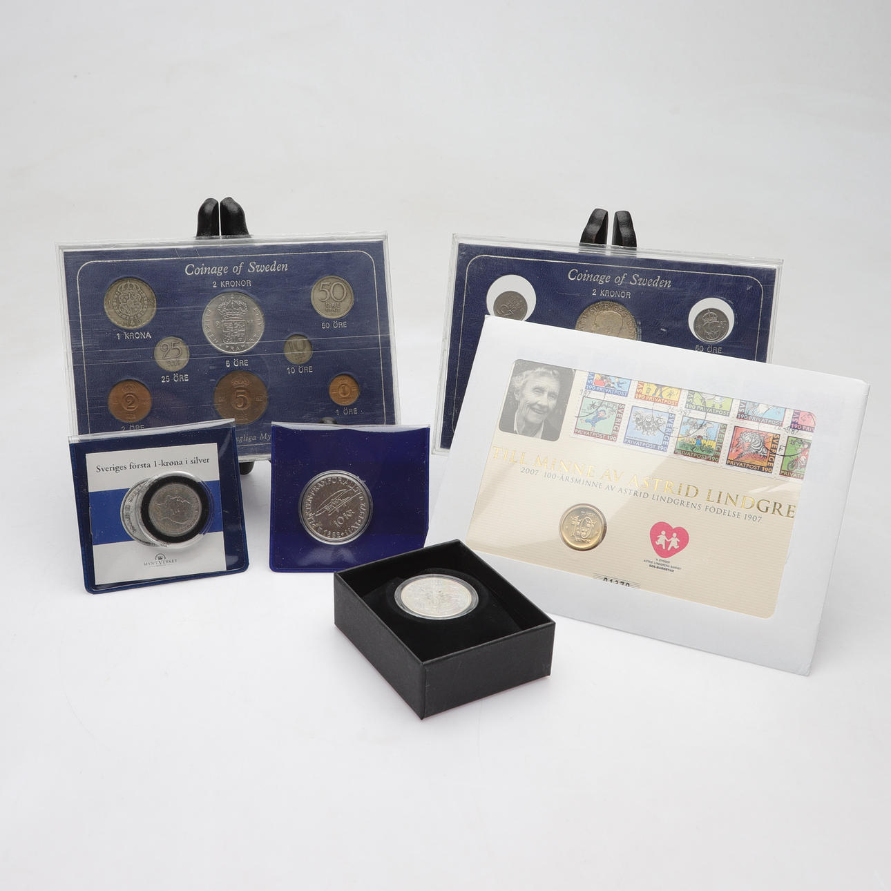 SAMLARMYNT, 20 st, b.la. silver, Sverige.