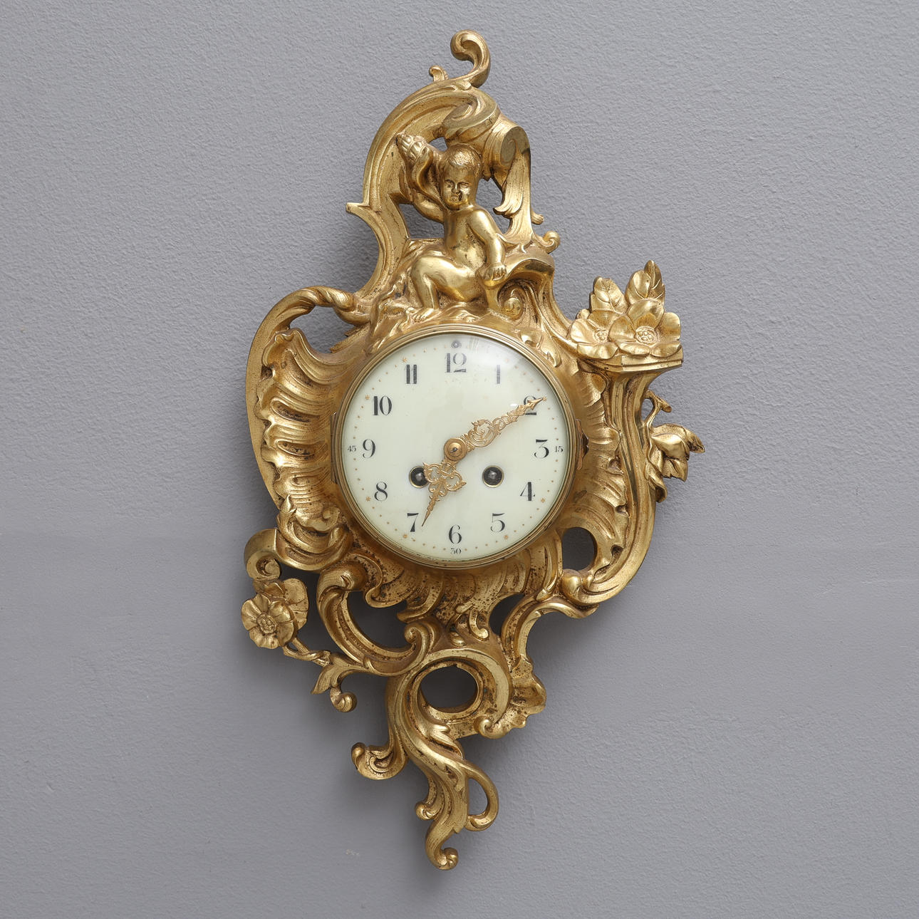 VÄGGPENDYL/KARTLEUR, JAPY FRERES, MÄSSING.