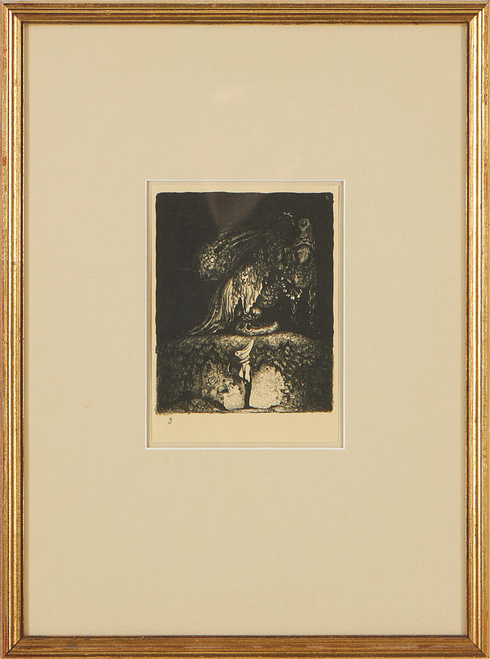 JOHN BAUER. “- Good evening, uncle! sa' the boy”, lithograph.