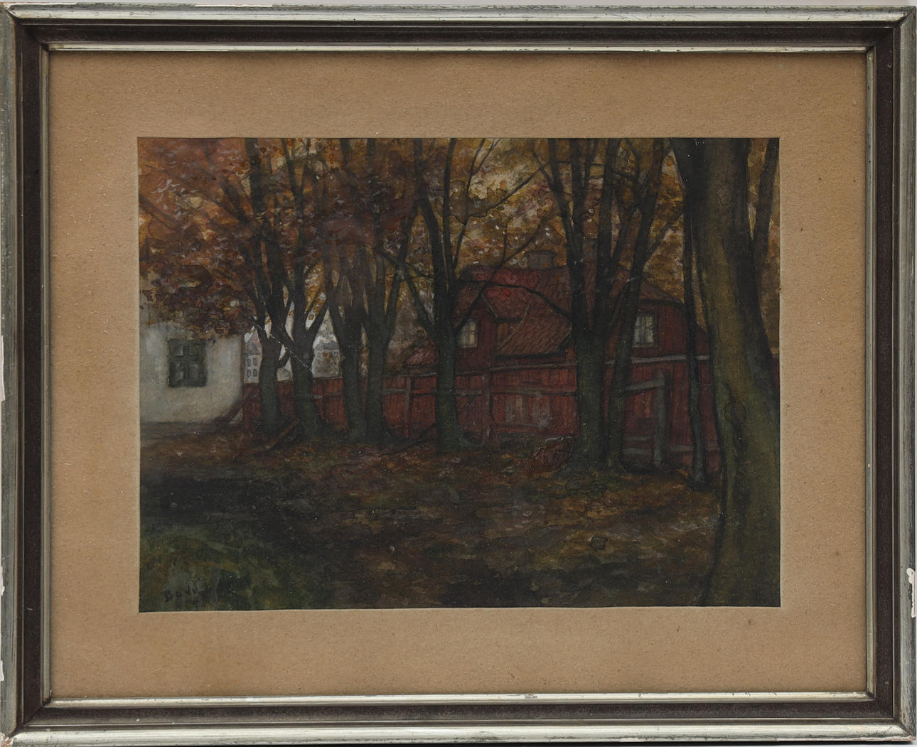 OIDENTIFIERAD KONSTNÄR. Cityscape, watercolour, signed.