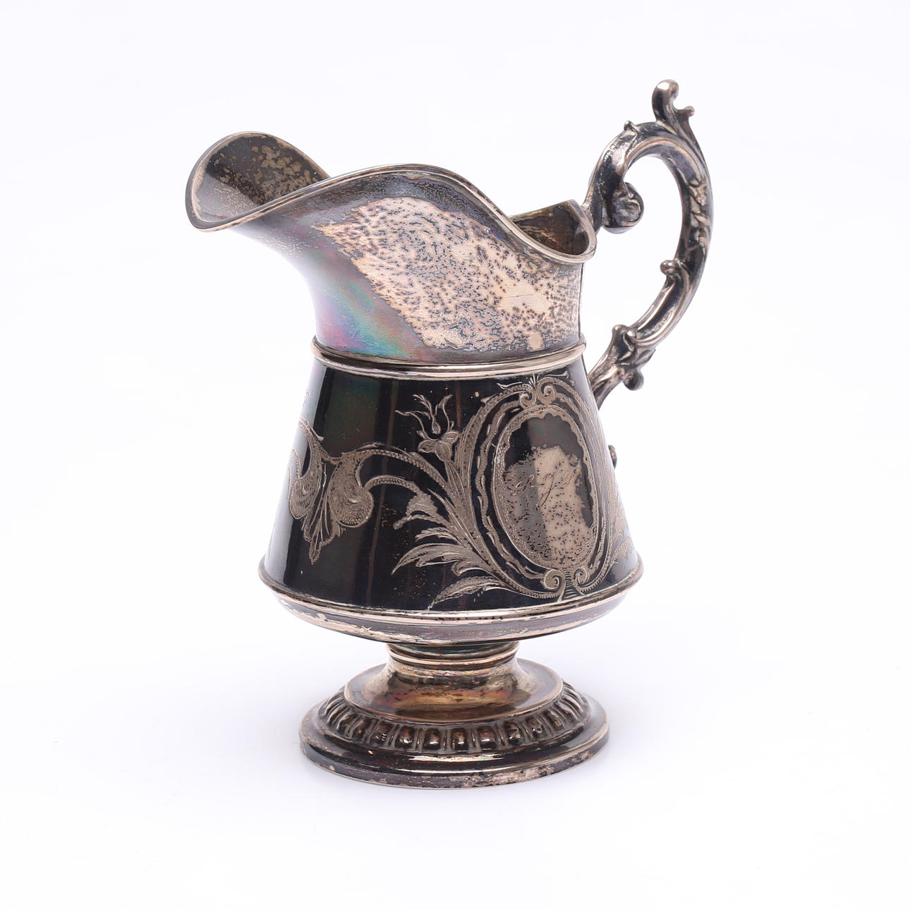 GRÄDDKANNA, silver, 1800/1900-tal.