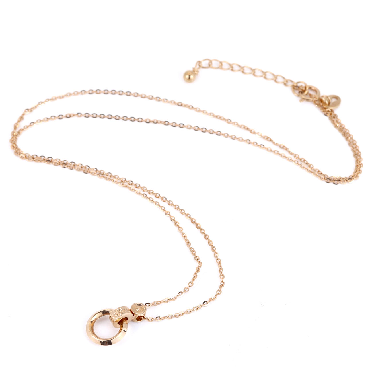 18CT ROSE GOLD NECKLACE.