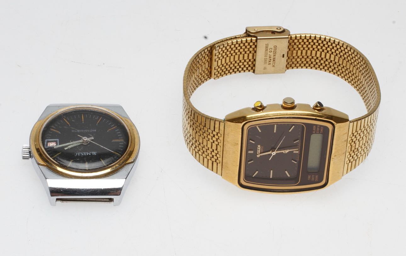 HERRARMBANDSUR, 2 st, Citizen och Almanac, 1900-talets andra hälft.