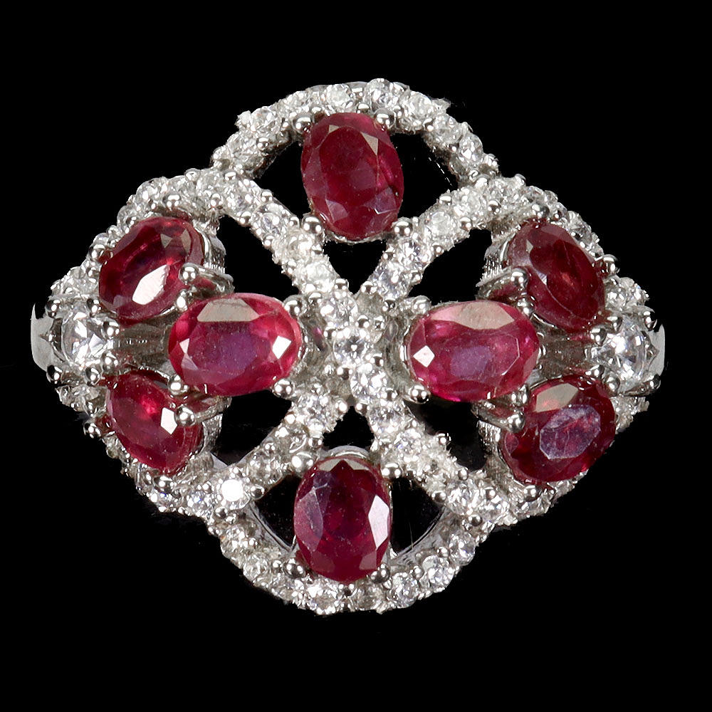RUBY SILVER RING.