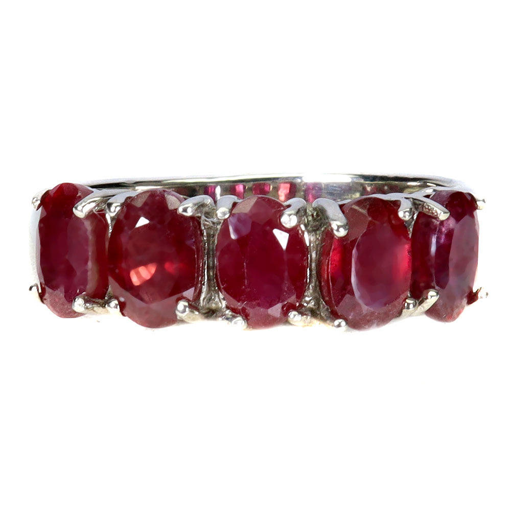 SILVER RUBY RING.