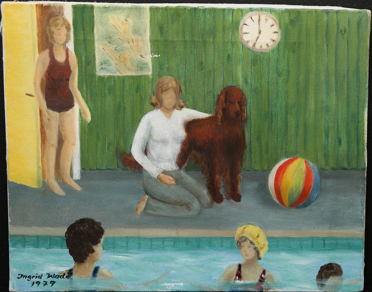 OIDENTIFIERAD KONSTNÄR. oil on canvas, signed Ingrid Wadö, dated 1979.