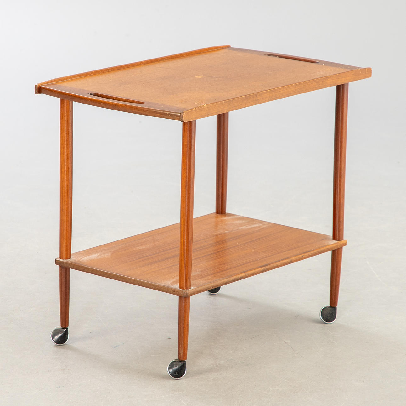 Opal, teak serving trolley, 1960s.
