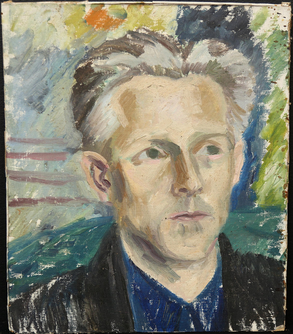 OKÄND KONSTNÄR. oil on panel, portrait, unsigned.
