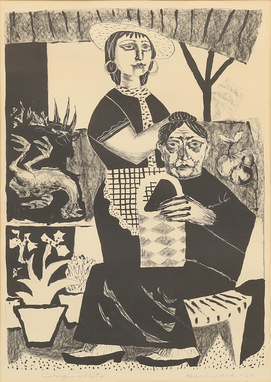 GERHARD KARLMARK. Lithograph, signed and dated -64.