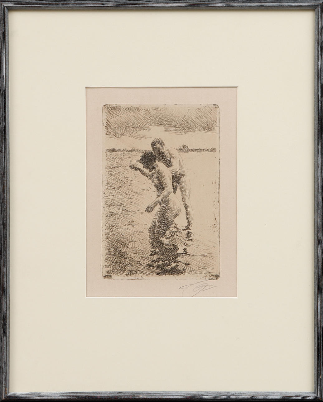 ANDERS ZORN. "Lots", etsning, signerad.