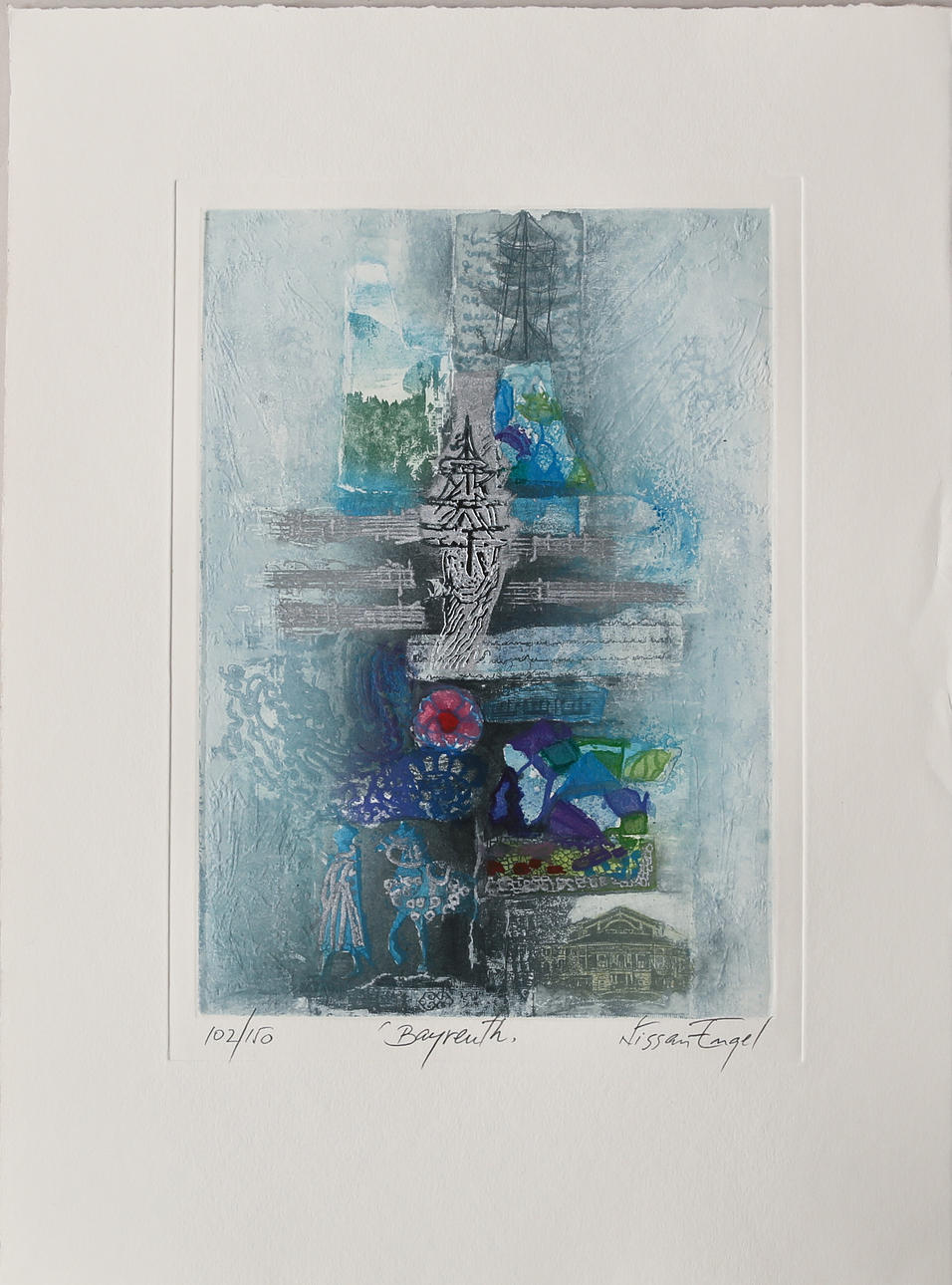 NISSAN  ENGEL. Etching “Bayreuth”. numbered 134/150, signed.