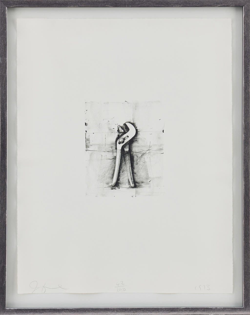 JIM DINE. Untitled from the suite “Ten Winter Tools”.