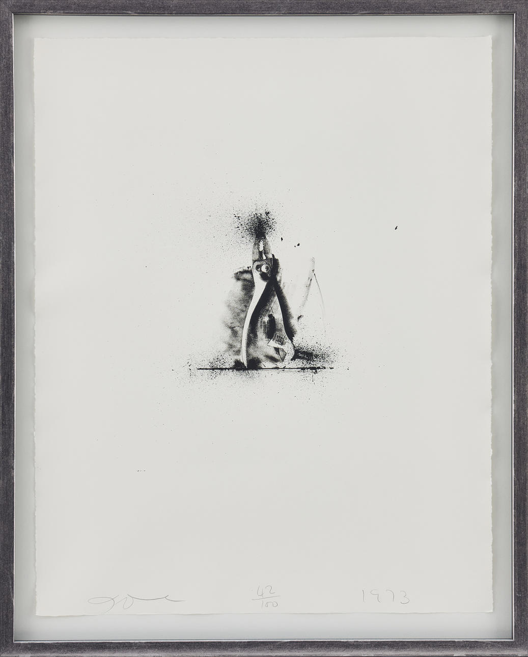 JIM DINE. Untitled from the suite “Ten Winter Tools”.