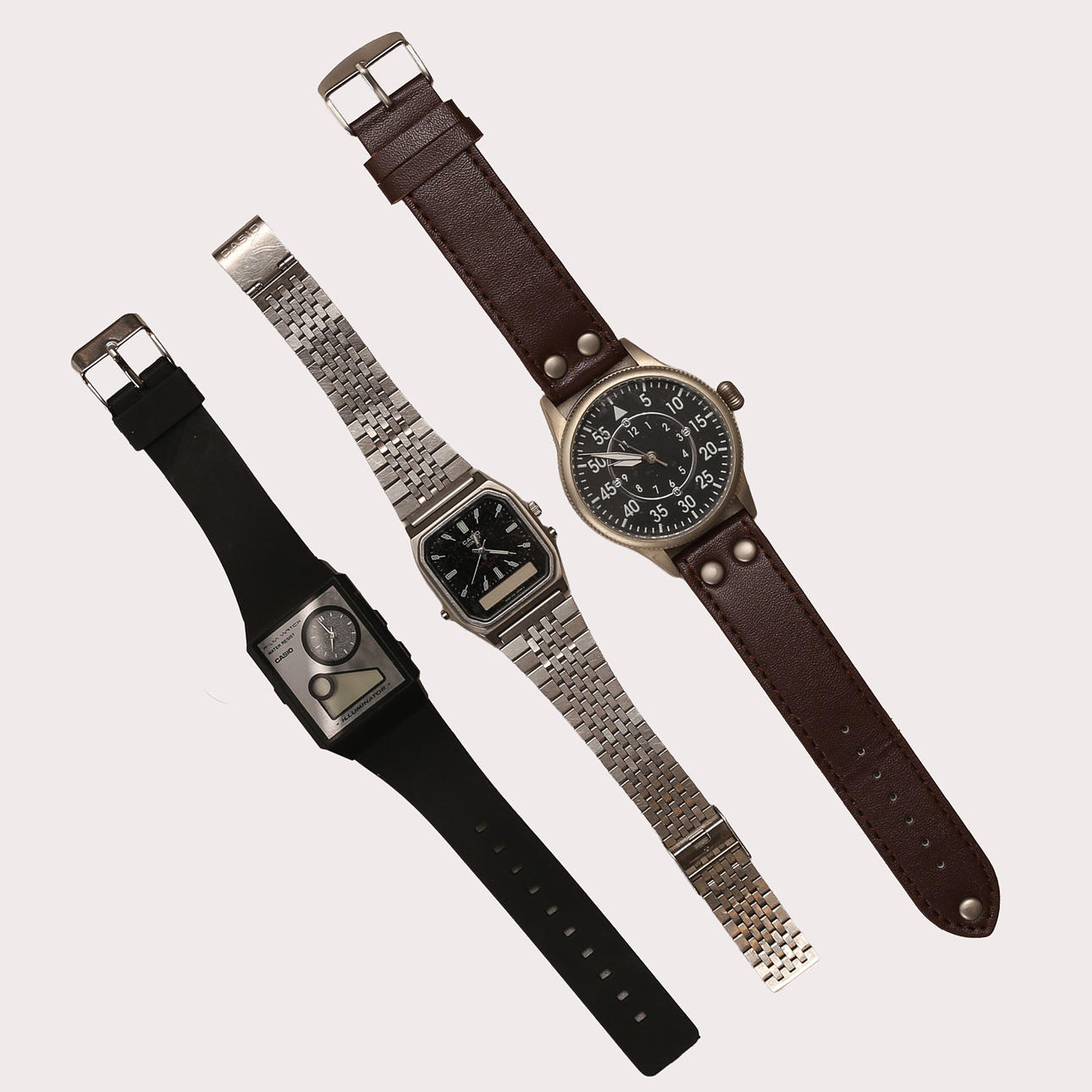 ARMBANDSUR Casio 2 stycken samt PILOT WATCH.