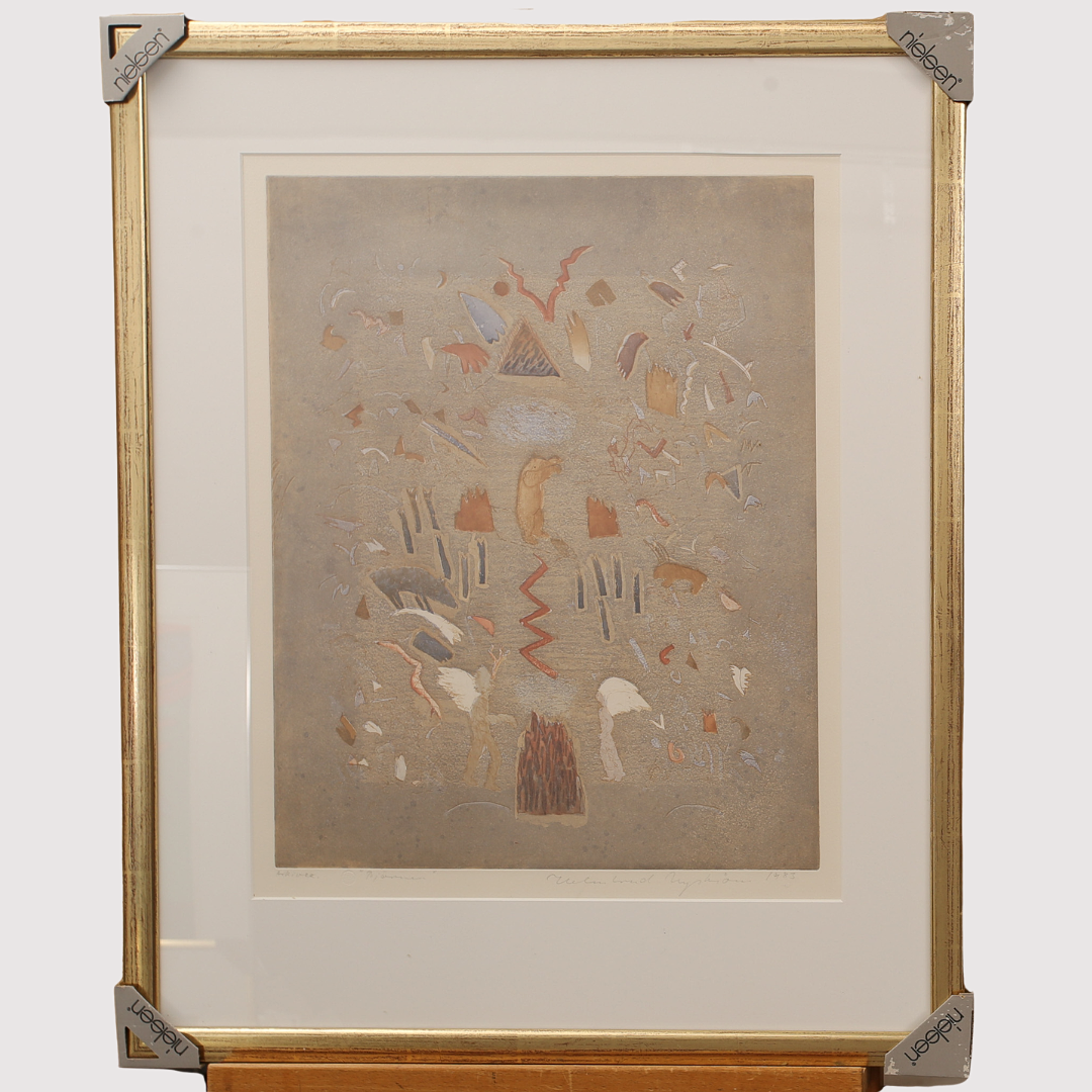 HELMTRUD NYSTRÖM. Color etching. “Björnen” archivex, signed, dated 1983.