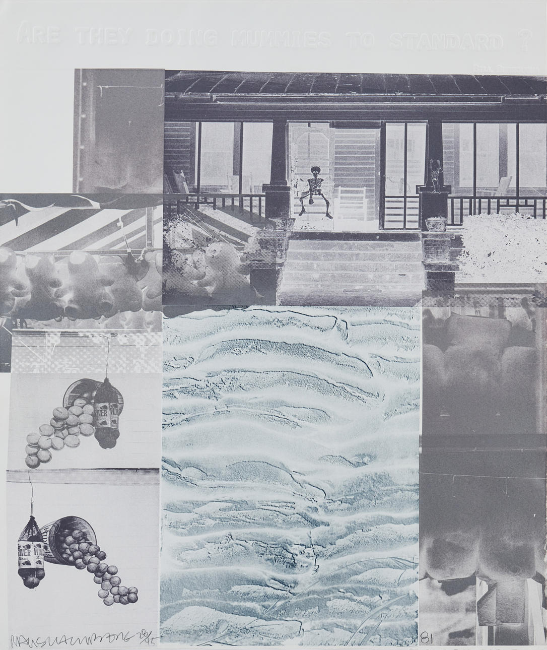 ROBERT RAUSCHENBERG. "American Pewter with Burroughs IV".