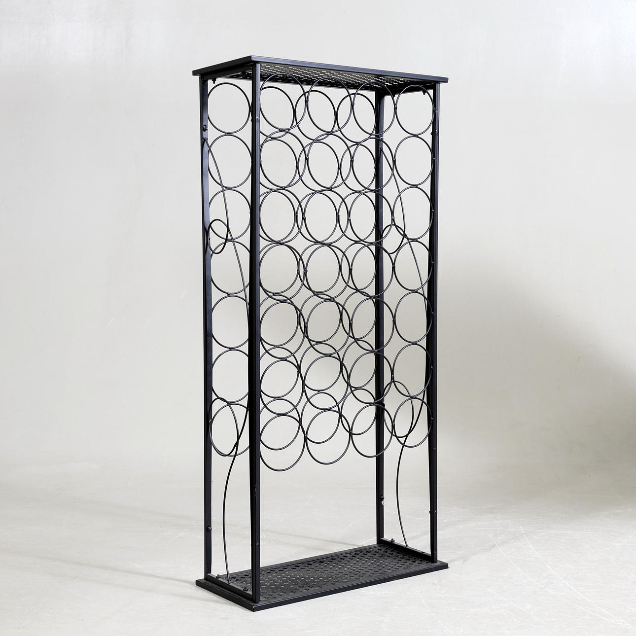 A metal wine rack, 2000's.