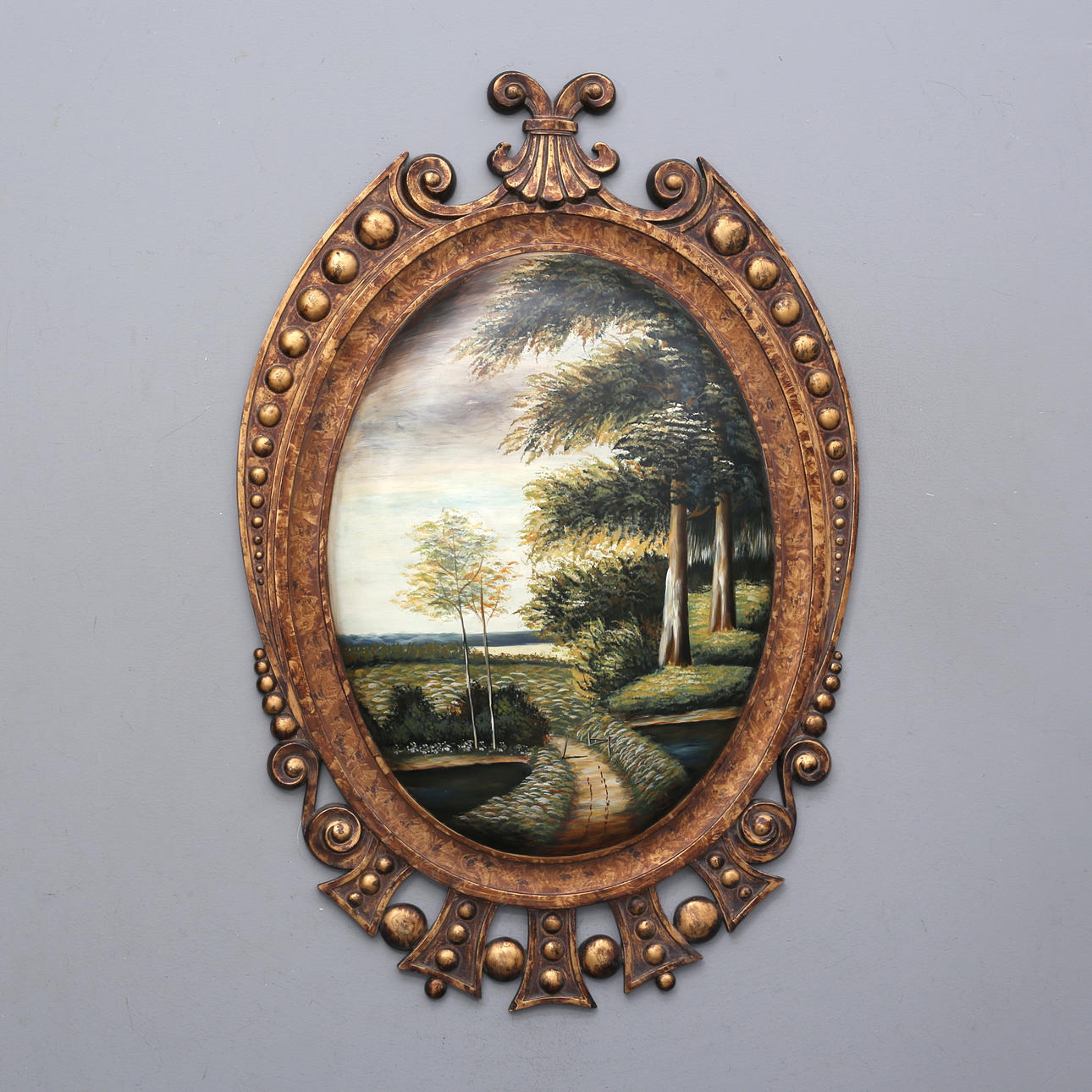 OIDENTIFIERAD KONSTNÄR. olja på pannå.