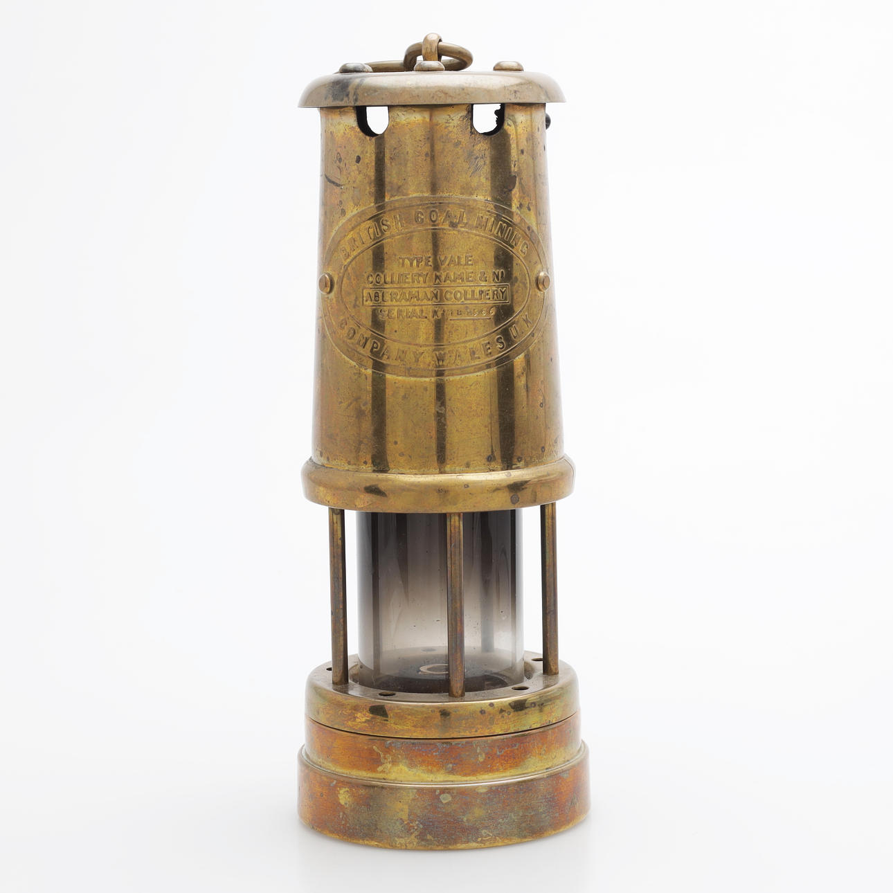 BRASS MINING LANTERN, Brittish Coal Mining, Wales.