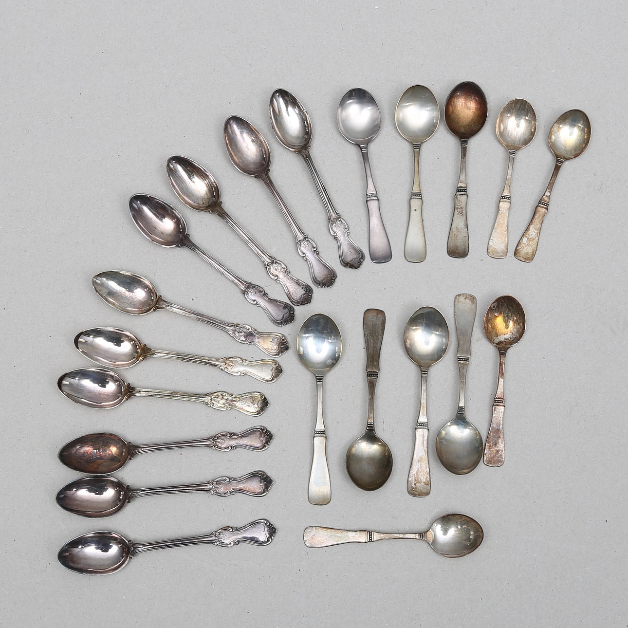 KAFFE/MOCCASKEDAR, 2 modeller, silver, 1900-tal.