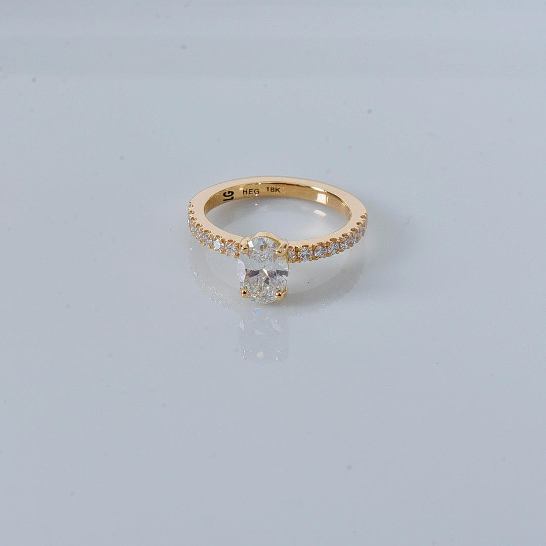 DIAMOND RING, 1,34ct, 18K, IGI Cert Labgrown.