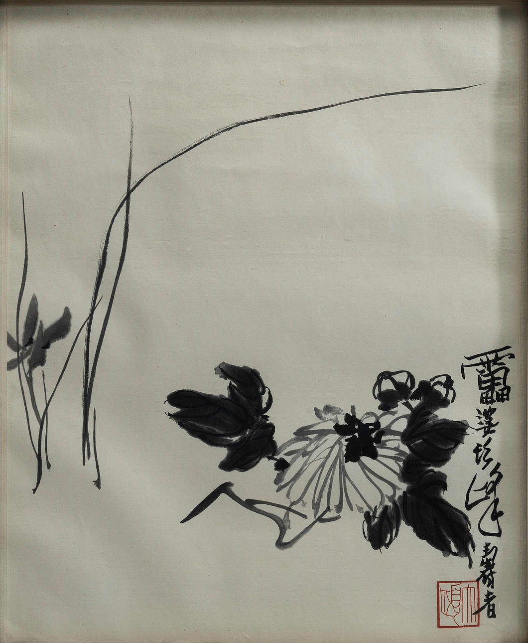 PAN TIANSHOU. after, composition with plants, 20th century. Asiatica ...