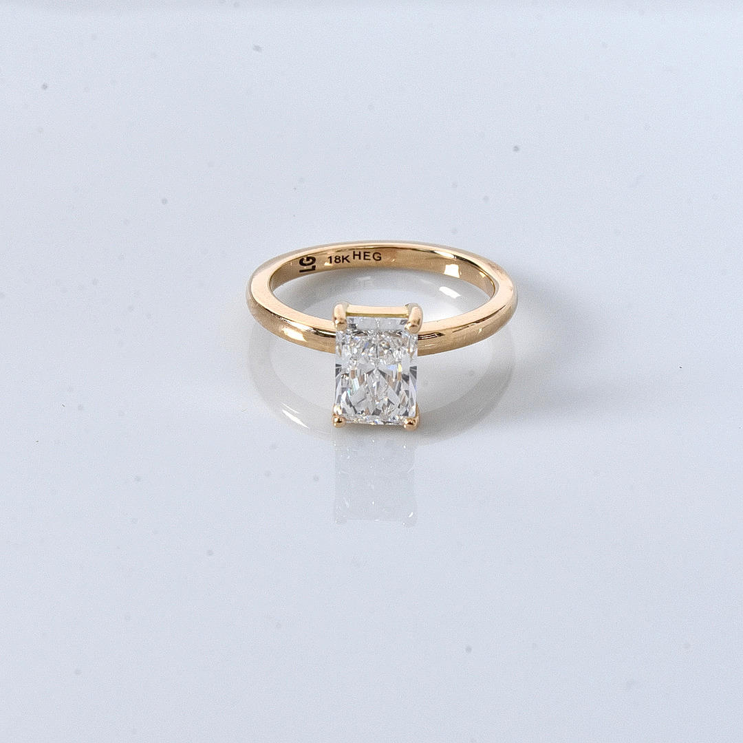 DIAMOND RING, 1,51ct, 18K, IGI Cert Labgrown.