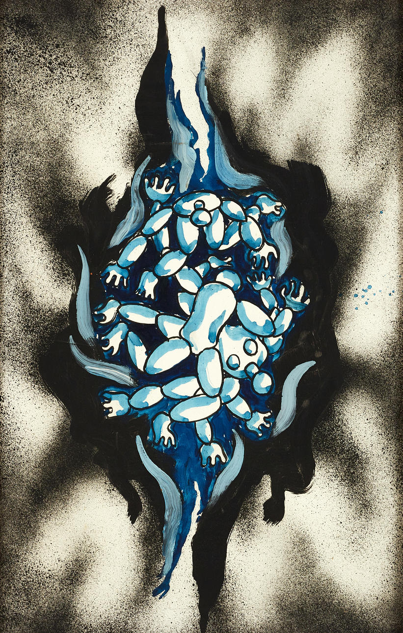 HEINZ SEVENICH (Aachen/Germany 1935-2023). Figure composition, dated a ...