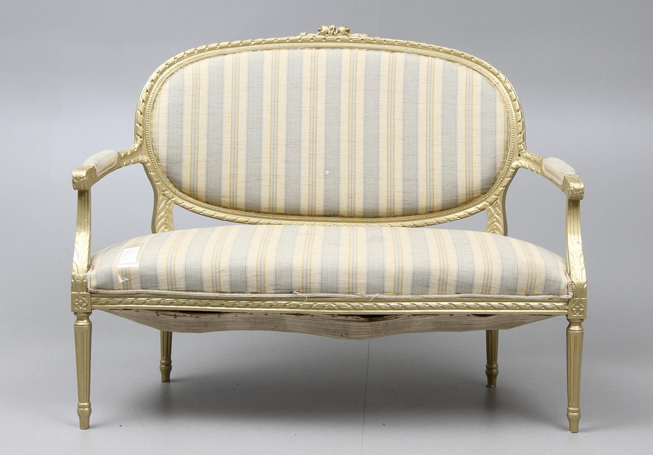 SOFFA. Gustaviansk stil, bronserad. sekelskiftet 1800/1900.