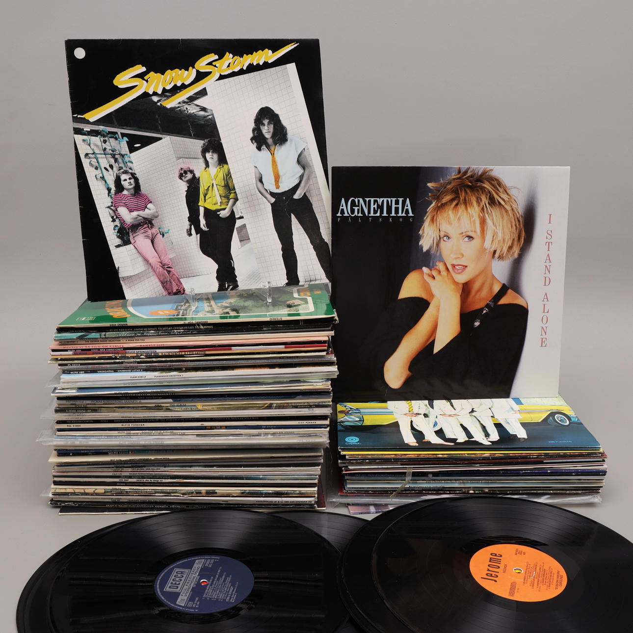 LP. VINYL, about 90 pcs, mostly Swedish.