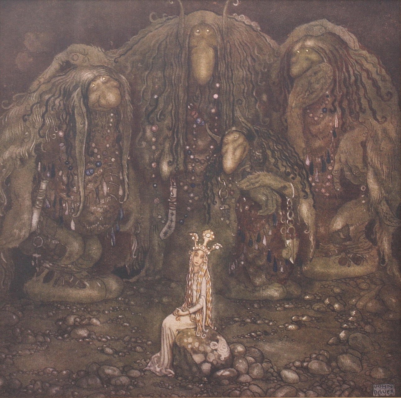 JOHN BAUER. Tryck, ur ”Bland Tomtar och Troll”.