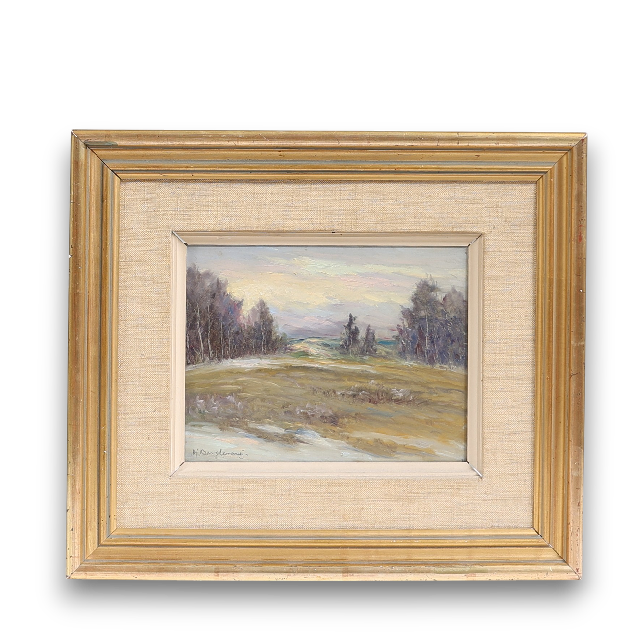 OIDENTIFIERAD KONSTNÄR. Landscape, oil on canvas, signed.