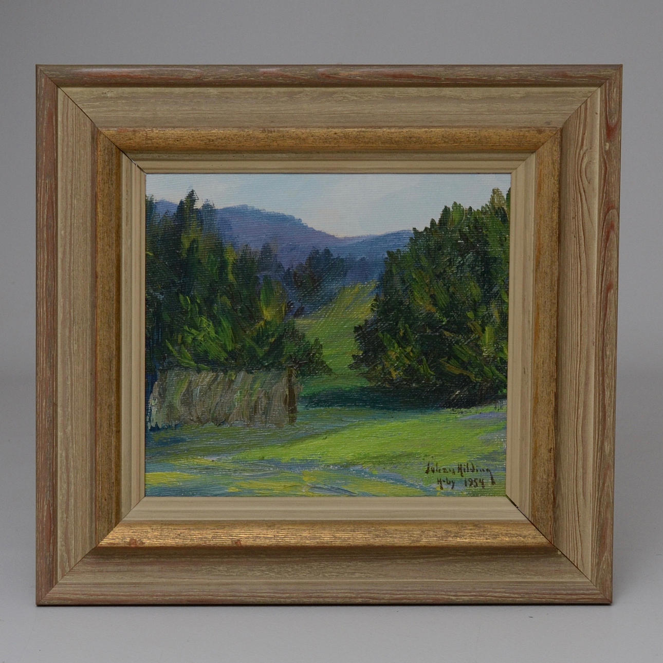 JOHAN HILDING. Landskap. Signerad och daterad och 1954.