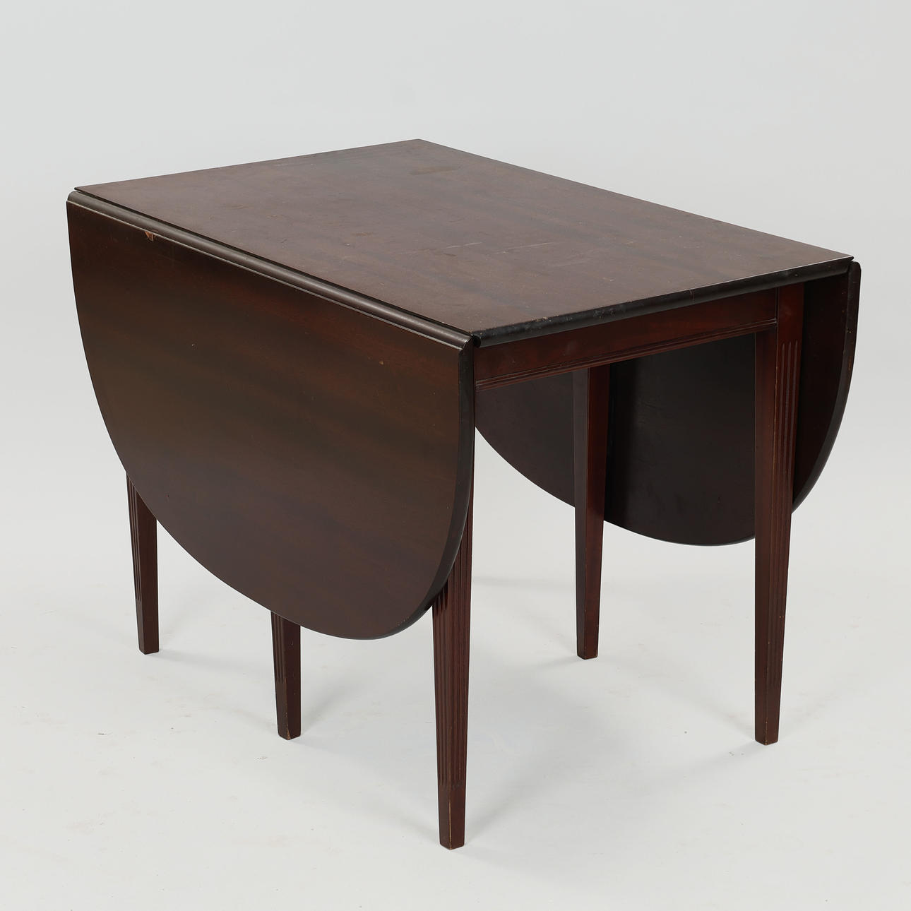 Folding mahogany table, Denmark, mid 20th century.